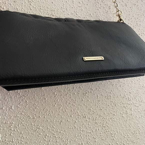 Rebecca Minkoff Black Leather Quilted Chain Strap Shoulder/Crossbody Bag - Picture 14 of 16